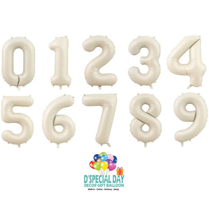 40" Number Foil (Ivory)