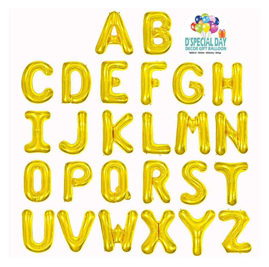 40" Foil Alphabet (Gold)