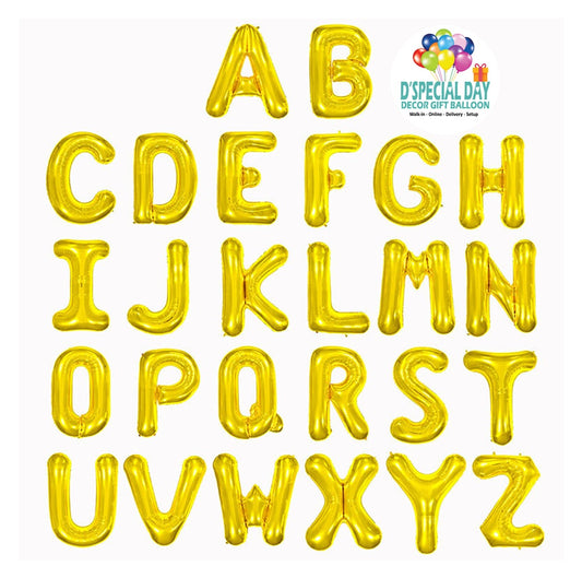 40" Foil Alphabet (Gold)