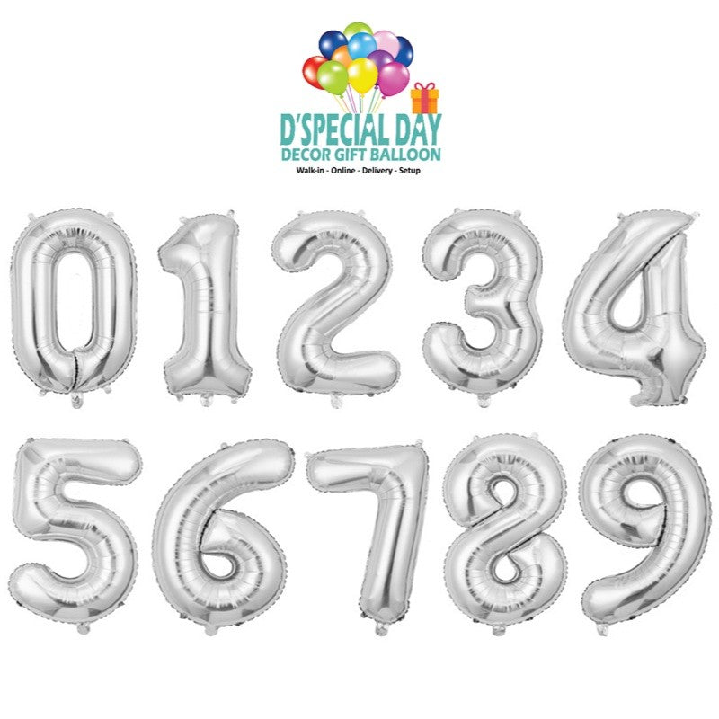 40" Number Foil (Silver)
