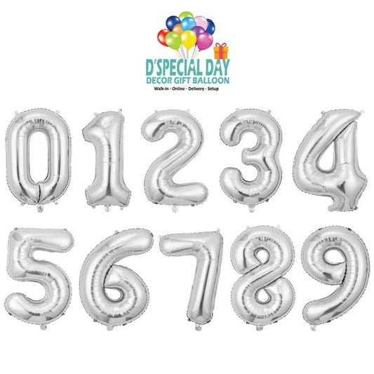 40" Number Foil (Silver)