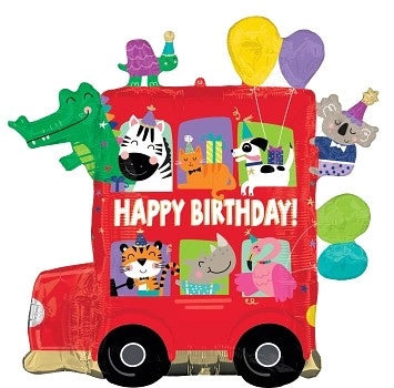 Party Bus Birthday (Supershape Anagram)