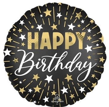 Black Silver Gold Birthday (Anagram 18" Size)