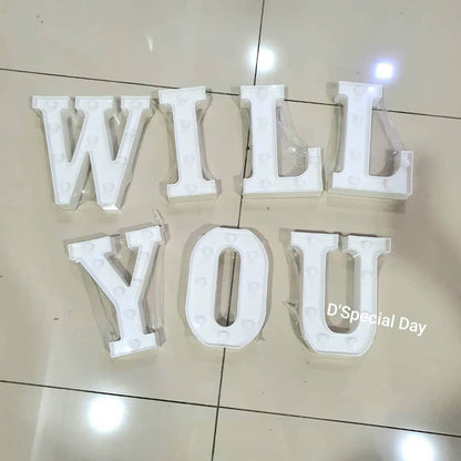 "WILL YOU" "MARRY ME" LED Lights